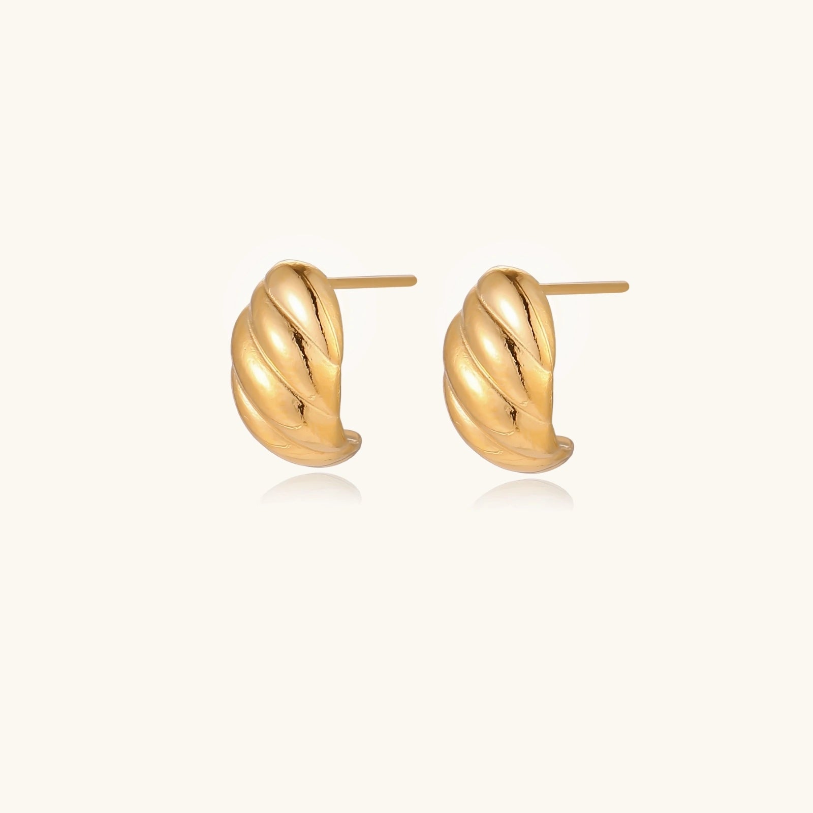 Golden Twist Studs | Novaeli