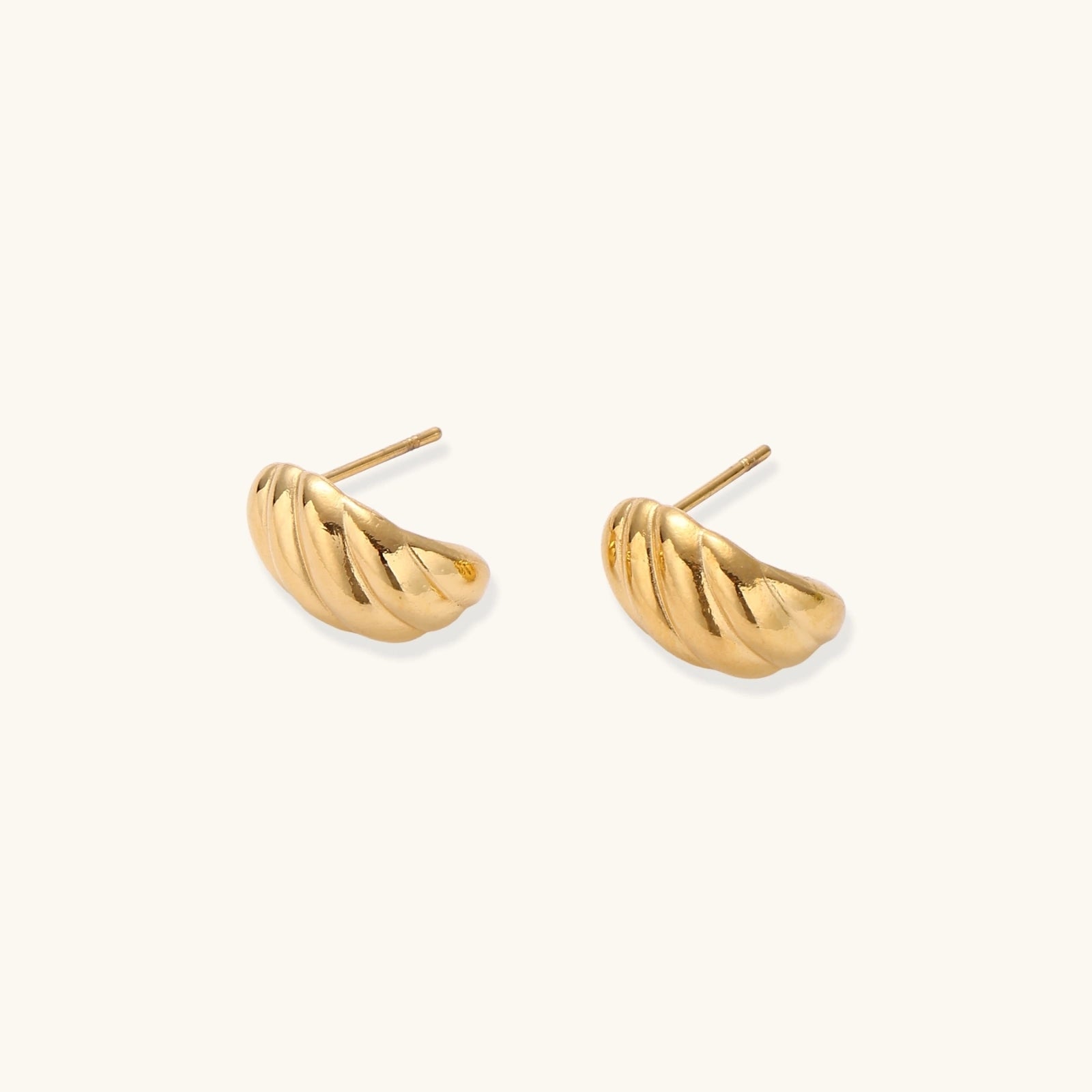 Golden Twist Studs | Novaeli