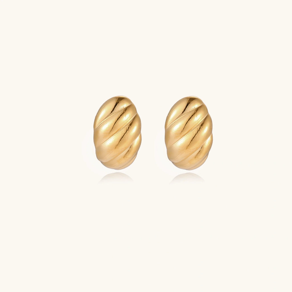 Golden Twist Studs | Novaeli