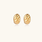 Golden Twist Studs | Novaeli