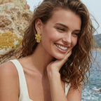 Golden Bloom Double Earrings | Novaeli