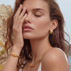 Golden Twist Studs | Novaeli