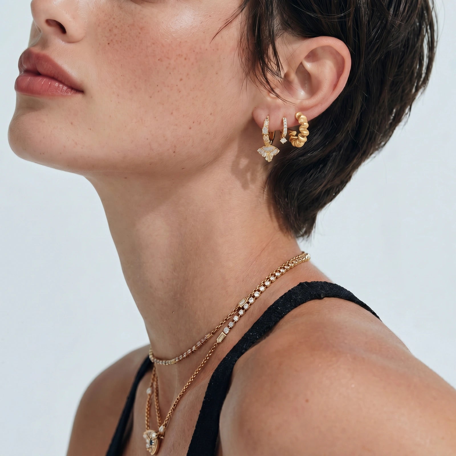 Twisted Gold Hoops | Novaeli